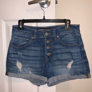 Express Blue jean shorts